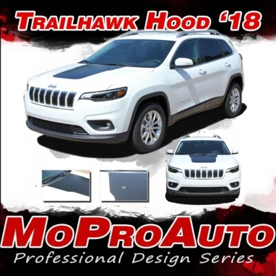 2018 2019 2020 Jeep Trailhawk Cherokee Hood Decal 3M Pro Vinyl Graphics Stripes Foto 1 de 4
