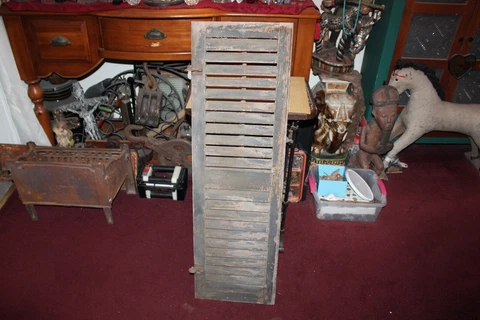 Antique Wood Window Shutter Country Barn Farm Primitive Shutter #10 Shabby Chic Cover