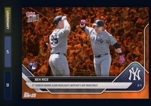 2025 Topps Bunt Digital Topps Now Ben Rice RC /25 **PLEASE READ** - Picture 1 of 2