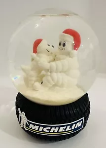 Limited Edition Michelin Tire Man & Dog Music Jingle Bells Snow Globe Christmas - Picture 1 of 3