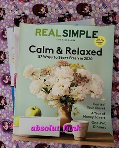 REAL SIMPLE Magazine Jan 2020-March 2020, Back Issues - Picture 1 of 6