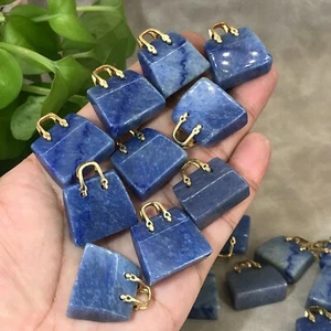 10 piezas Bolsa Aventurina Azul Natural Cuarzo Cristal Calavera Tallada Reiki Curar Gema 1" - Imagen 1 de 12