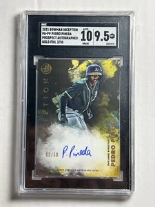 2021 Bowman Inception PEDRO PINEDA AUTO Gold # /50 - Athletics SGC 9.5/10 Card - Picture 1 of 2