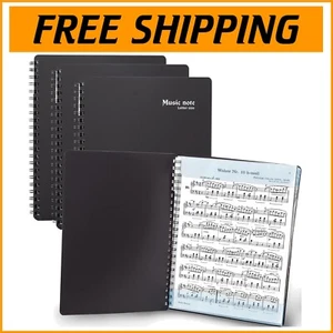 Elegant 3-Pack Sheet Music Folder - 40 Sleeves for 80 Pages, Black Binder - Picture 1 of 9