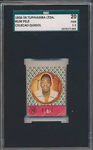 1958 59 Pele Quigol ROOKIE SGC 20 = PSA 1.5 seltene Fußballkarte VHTF 1958-59 selten! - Bild 1 von 2