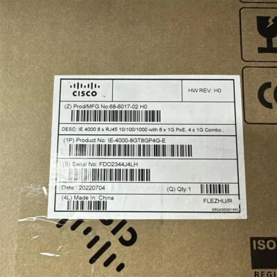Cisco IE-4000-8GT4G-E Industrial Ethernet 4000 Switch New Sealed - Image 1 of 2