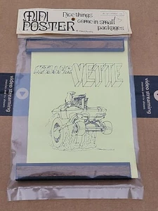 VINTAGE KILLER VETTE MINI POSTER HOT ROD ART NOS - Picture 1 of 5