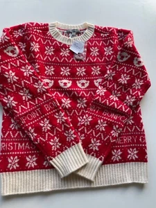 BONPOINT Pure Cashmere Christmas jumper 10 - 12 years Was £280 FABULOUS - Picture 1 of 7