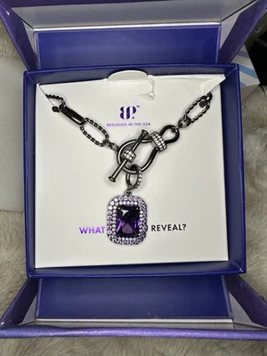 Bomb Party BP Sirens Necklace NK56355 Drowned In Desire Amethyst CZ Hematite - Image 1 of 2