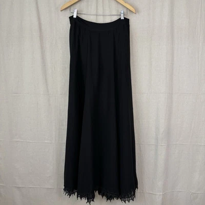 Forever 21 Black Sheer Maxi Skirt w/ Shorts Women Large Whimsigoth Witchy Vamp - Image 1 of 4