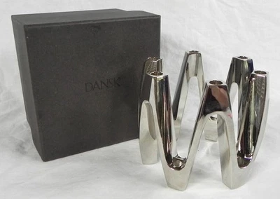 Candelabro cónico pequeño Dansk Crown 02125NP, niquelado, 12 velas, en caja Foto 1 de 4