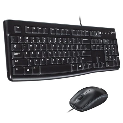 Logitech MK120 Wired Keyboard and Mouse Combo for Windows, QWERTY US Internation - Image 1 of 4