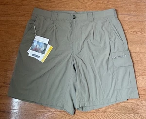 NWT ExOfficio Explorer Shorts Mens 38 Hiking 100% Nylon Khaki Cargo 8" Stretch - Picture 1 of 5