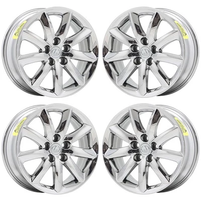 18" Lexus LS460 LS600HL Bright Chrome wheels rims Factory OEM set 74195 EXCHANGE - Image 1 of 4