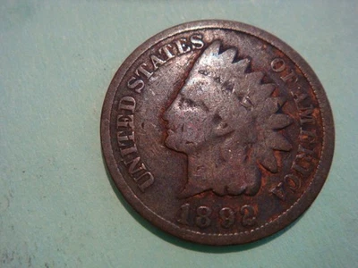 1892 Indian Head Penny IHP in Good Condition  - actual coin in photo - Image 1 of 2