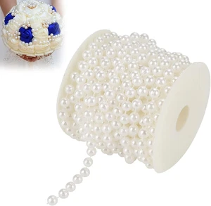 Perlengirlande Weiss  10m Deko Perlenkette Hochzeit - Bild 1 von 9