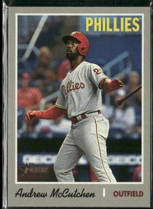 2019 Topps Heritage #702d Andrew McCutchen Action Image SP Phillies - Bild 1 von 2