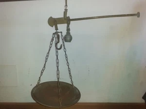 Bilancia Stadera Antica In Ferro E Ottone - Foto 1 di 4