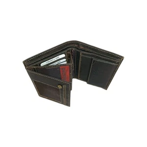 PIERRE CARDIN GELDBÖRSE DARK BRAUN 33322 GELDBEUTEL ECHT LEDER 112,5x10cm Neu - Bild 1 von 7