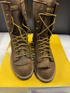 Carolina® Men's Spruce Logger 8" Waterproof Work Boots CA8824 Size 10 - Picture 1 of 6