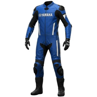 Yamaha Motorcycle Racing Suit | CE2 Armor Protection | 1PC Cowhide Leather Suite - Image 1 of 4