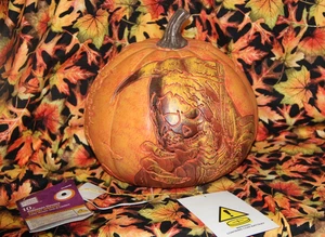 Home Akzente Urlaub 10 Zoll Halloween ~ Sensenmann ~ ~ Jack-O-Laterne ~ Kürbis - Bild 1 von 8