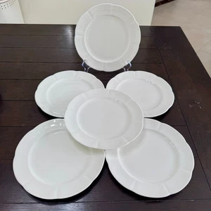 6er Set (sechs) Block China weiß Windsor Knochen Salat Dessert Teller 8 1/2" - Bild 1 von 5