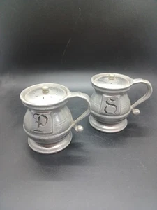 Vintage Antik Wilton Armetale RWP Zinn Taverne Salz und Pfefferstreuer USA - Bild 1 von 11