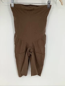 Spanx XL Chestnut Brown Hi-waist Mid Thigh Power Shorts S91 - Picture 1 of 8