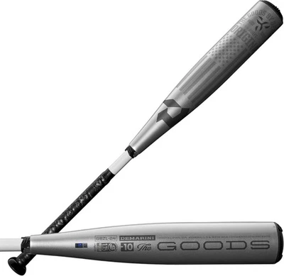 "Bate de barril de aleación DeMarini The Goods X14 certificado por el USSS -10 19 oz 29"" plateado/negro" Foto 1 de 4