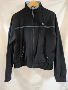🧥 Fred Perry Vintage Harrington Jacket M | Black Zip Track Bomber | Mod - Picture 1 of 8