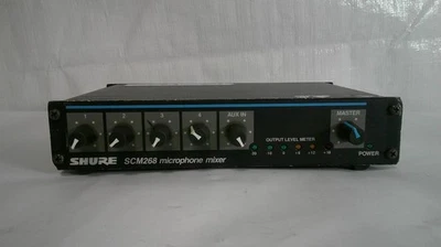Mezclador de micrófono SHURE SCM268 4 canales línea/salida de micrófono 12V (B2486) Foto 1 de 4