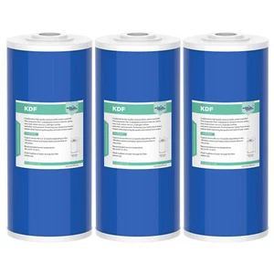 3 Pack 10" x 4.5" KDF+GAC Carbon Whole House Water Softener Filter Replacement - Picture 1 of 8
