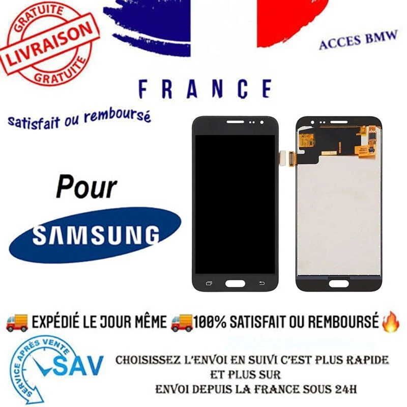 Ecran Complet TFT Noir Sans Châssis Pour Samsung Galaxy J3 2016 - Photo 1/1