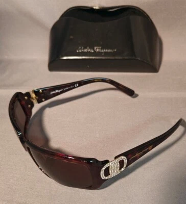 Vintage Salvatore FERRAGAMO Sunglasses 2082-B Frame With Case Italy - Image 1 of 4