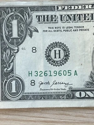 Date Note 1960! (32619605) Many Options 2017A $1 Dollar Fancy Serial Number  - Image 1 of 4