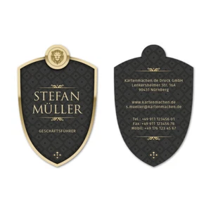 Lasergeschnittene Visitenkarten individuell Karten 300g/qm 85 x 55 mm VIP Löwe - Bild 1 von 2