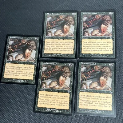 Mind Extraction MTG Apocalypse Magic the Gathering Black Playset 5 - Image 1 of 4