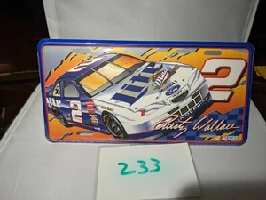 Rusty Wallace # 2 1997 Nascar Miller Lite Ford Thunderbird Licence Plate - Picture 1 of 2