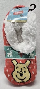 Disney Winnie The Pooh Girls Slipper Socks Fits Shoe Size 4-10/New - Picture 1 of 3