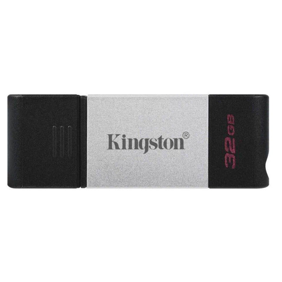KINGSTON PENDRIVE 32GB OTG DT80/32GB USB TYPE C 3.2 SILVER ARGENTO CHIAVETTA USB - Immagine 1 di 1