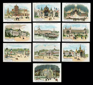 chromo chocolaterie d'aiguebelle EXPOSITION UNIVERSELLE 1900 série complète 10 p - Picture 1 of 1