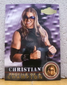 VERY COOL VINTAGE WWF CLASH PROFILE OF A CHAMPION WRESTLING CARD CHRISTIAN - Picture 1 of 2