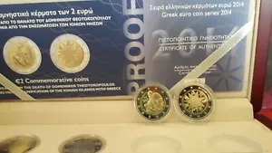 Griechenland, 2014, 2 Euro Münze, Proof, Domenikos & Ionisch, im offiziellen Holzkoffer - Bild 1 von 6