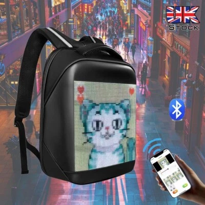 CRELANDER Waterproof LED Backpack bag with customisable display | women, men and children