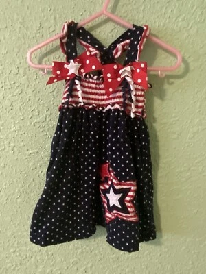 STARS AND STRIPES AMERICAN FLAG DRESS  - Image 1 of 2