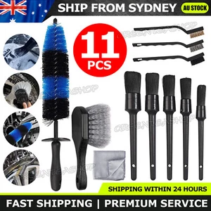 11X Car Wheel Tire Brushes Set Vehicle Detailing Cleaning Tool Wash Brush Kit AU - Picture 1 of 9