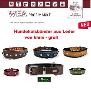 Hundehalsband Leder Nylon Hunter - Picture 1 of 65