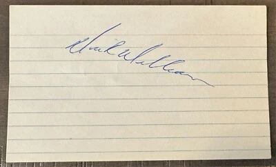 DICK WILLIAMS SIGNED 3"X5" INDEX CARD OAKLAND ATHLETICS DODGERS AUTOGRAPH D 2011 - Image 1 of 3