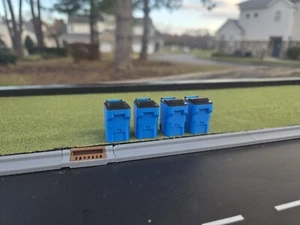 1/50 Scale Trash Bins *4 Pack* in Light Blue - Picture 1 of 7